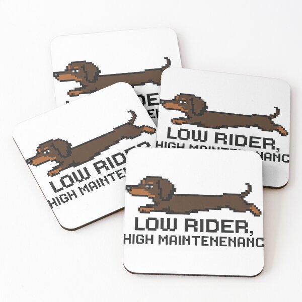 Item preview, Low Rider, High Maintenance – Pixel Dachshund Design designed and sold by NaturePixel.