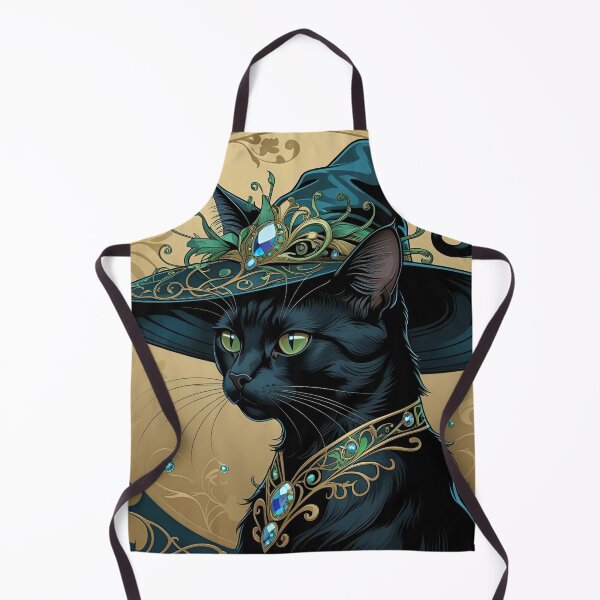 Item preview, Mystical Feline in Vintage Witch Hat designed and sold by Edenglow Prints & Peculiars.