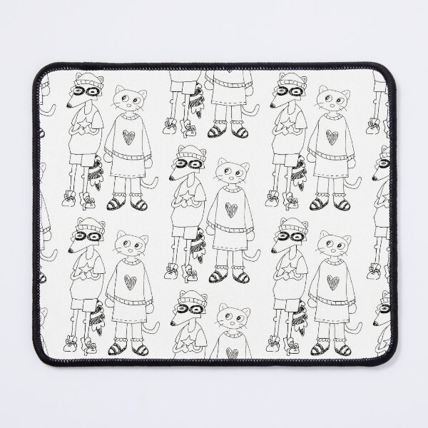 Item preview, Cute Couple Billie and Mittens designed and sold by alexcreatesart.