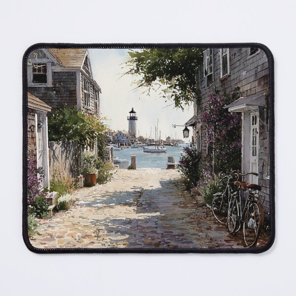 Item preview, Cottages and Bicycles in Quiet Nantucket Street designed and sold by daila70.