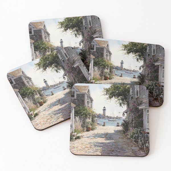 Item preview, Cottages and Bicycles in Quiet Nantucket Street designed and sold by daila70.