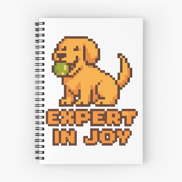 Item preview, Expert in Joy – Golden Retriever with Pixel Tennis Ball designed and sold by NaturePixel.