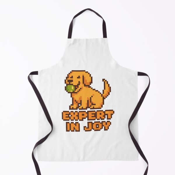 Item preview, Expert in Joy – Golden Retriever with Pixel Tennis Ball designed and sold by NaturePixel.