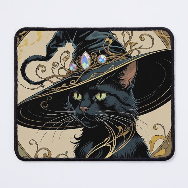 Item preview, Elegant Witch Cat Familiar designed and sold by Edenglow Prints & Peculiars.