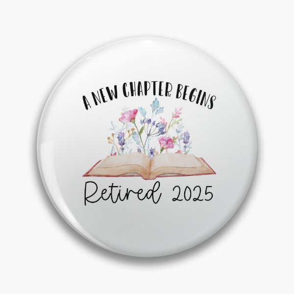 Item preview, Floral Book Teacher Retirement, A New Chapter Begins Retired 2025, Retirement Gifts For Teachers designed and sold by Run to Creations.