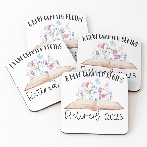 Item preview, Floral Book Teacher Retirement, A New Chapter Begins Retired 2025, Retirement Gifts For Teachers designed and sold by Run to Creations.