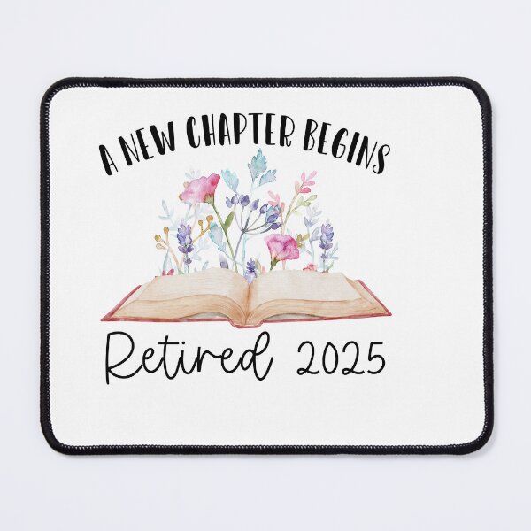 Item preview, Floral Book Teacher Retirement, A New Chapter Begins Retired 2025, Retirement Gifts For Teachers designed and sold by Run to Creations.