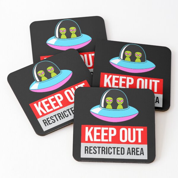 Item preview, KEEP OUT – Alien  UFO Restricted Area 51 Sign  designed and sold by Cosmic Unit.