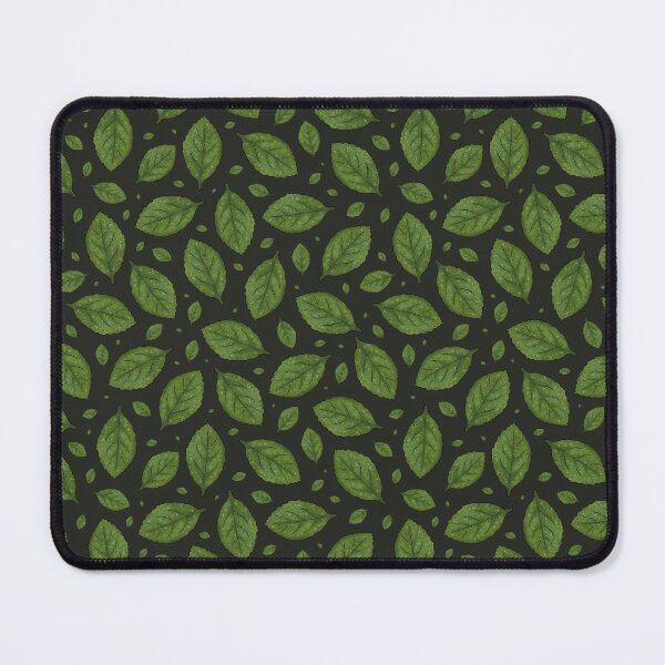Item preview, Stylized pattern of green leaves on a dark green background designed and sold by Cherevan.