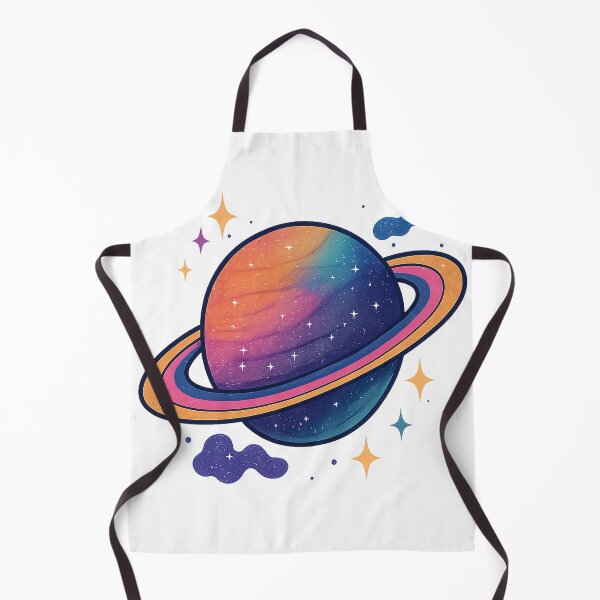 Item preview, Colorful Planet with Rings - Cosmic Space Art designed and sold by PastimeMastery.