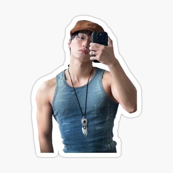 Ateez San tank top Sticker