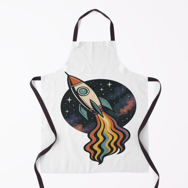 Item preview, Retro Rocket Ship - Colorful Space Adventure designed and sold by PastimeMastery.