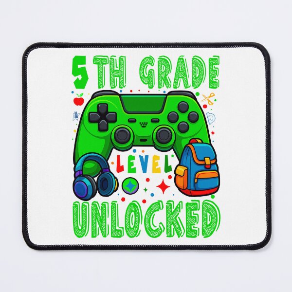 Item preview, 5th Grade Level Unlocked – Gamer Style Back to School Design designed and sold by tigger shop.