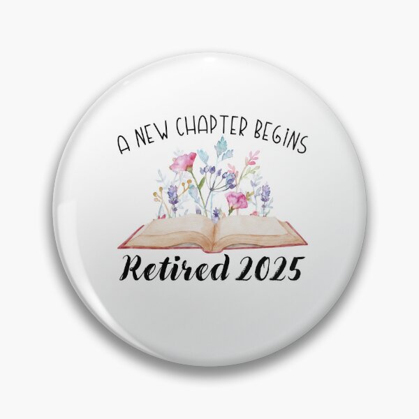 Item preview, Floral Book Teacher Retirement, A New Chapter Begins Retired 2025 designed and sold by Run to Creations.