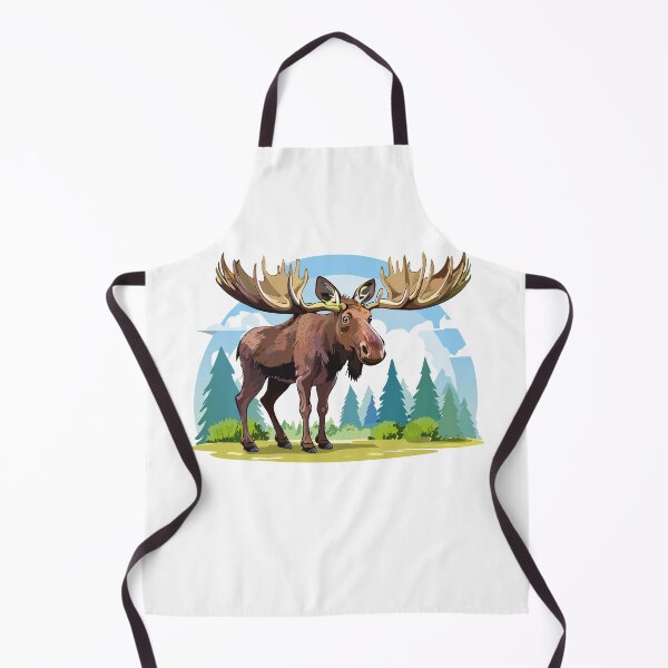 Item preview, Depiction of moose with bold antlers, Moose buck or elk full body vector illustration, Bull moose alces standing (Alces alces) designed and sold by Danler.