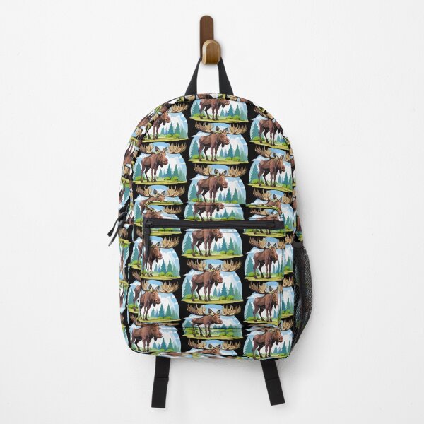 Item preview, Depiction of moose with bold antlers, Moose buck or elk full body vector illustration, Bull moose alces standing (Alces alces) designed and sold by Danler.