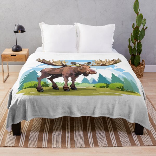 Item preview, Depiction of moose with bold antlers, Moose buck or elk full body vector illustration, Bull moose alces standing (Alces alces) designed and sold by Danler.