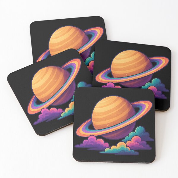 Item preview, Saturn with Colorful Clouds - Cosmic Planet Art designed and sold by PastimeMastery.