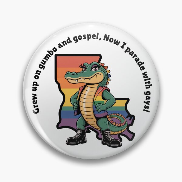 Item preview, Gay Gumbo Gator Girl- Louisiana Pride designed and sold by Kristy's Charmed Arts.