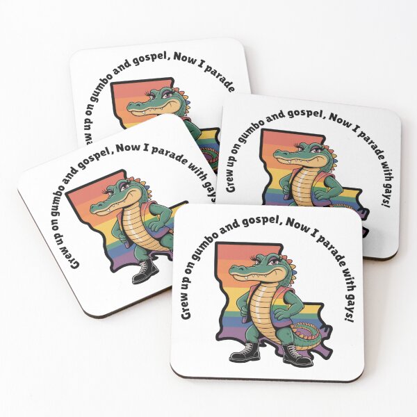 Item preview, Gay Gumbo Gator Girl- Louisiana Pride designed and sold by Kristy's Charmed Arts.