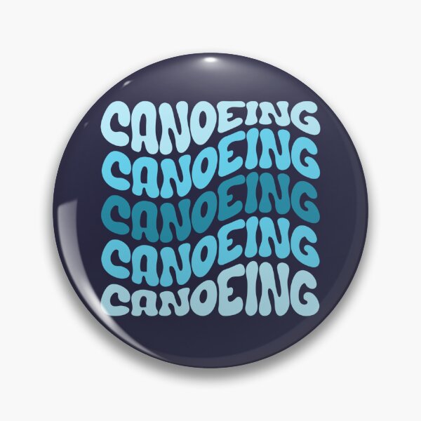 Item preview, Canoeing Blue Wavy Retro Canoe Lover Canoeist designed and sold by StrideSuccess.