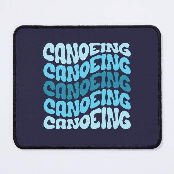 Item preview, Canoeing Blue Wavy Retro Canoe Lover Canoeist designed and sold by StrideSuccess.