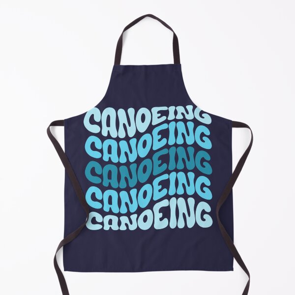 Item preview, Canoeing Blue Wavy Retro Canoe Lover Canoeist designed and sold by StrideSuccess.