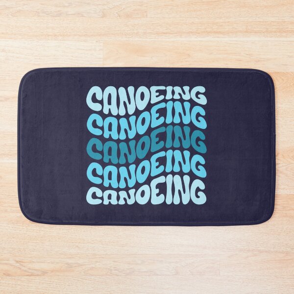 Item preview, Canoeing Blue Wavy Retro Canoe Lover Canoeist designed and sold by StrideSuccess.