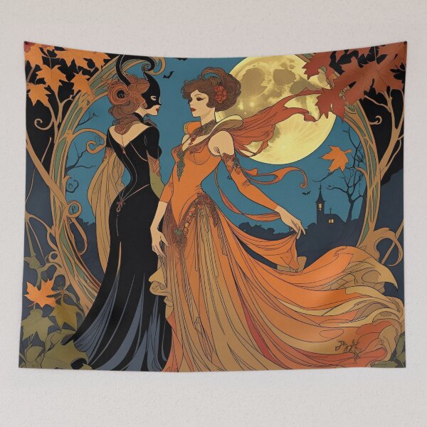 Item preview, Halloween Masquerade Under A Full Moon designed and sold by Edenglow Prints & Peculiars.