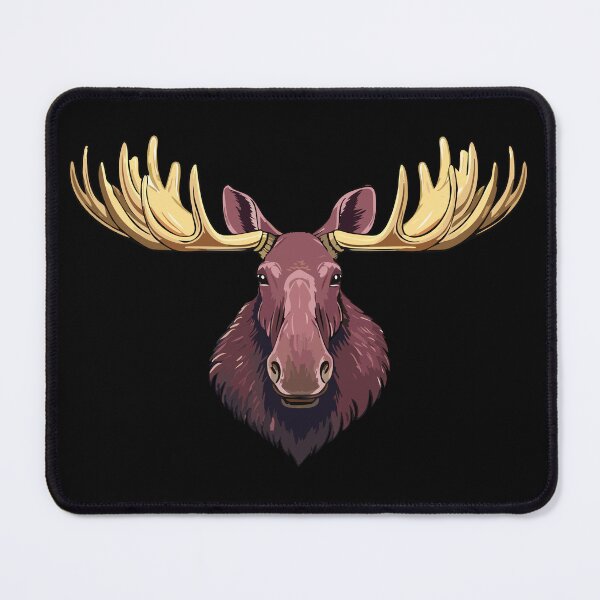 Item preview, Depiction of moose with bold antlers, Moose buck head (Alces alces) designed and sold by Danler.