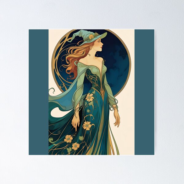 Item preview, Blue Moon Witch  designed and sold by Edenglow Prints & Peculiars.