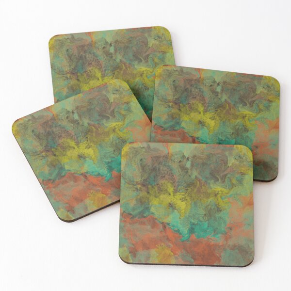 Item preview, Turquoise, Copper, and Bright Yellow Abstract designed and sold by Jessielee72.