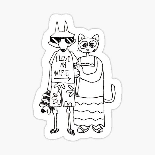 Item preview, Summer Vacation Billie and Mittens designed and sold by alexcreatesart.