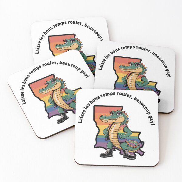 Item preview, Gay Gumbo Gator Girl- Louisiana Pride designed and sold by Kristy's Charmed Arts.