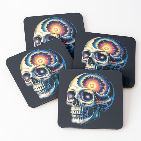 Item preview, Cosmic Skull with Galaxy Eyes and Sunburst Graphic designed and sold by Parkerzz.