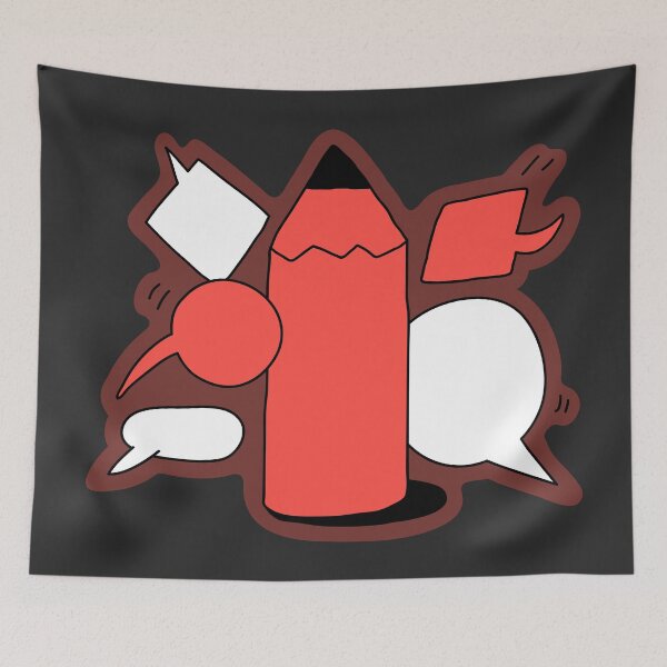 Item preview, Artistic Red Pencil - Charcoal Grey designed and sold by WokeBespoke.
