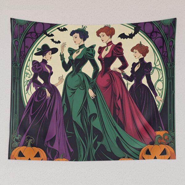 Item preview, Vintage Art Nouveau Halloween Elegance designed and sold by Edenglow Prints & Peculiars.