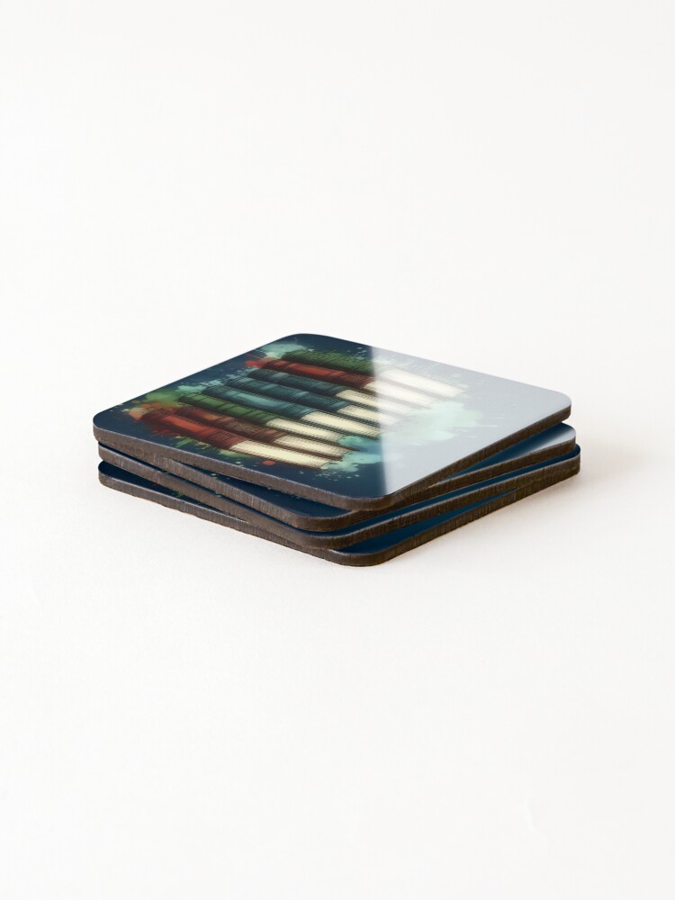 Thumbnail 4 of 5, Coasters (Set of 4), Book Stack designed and sold by GraphicsClub.