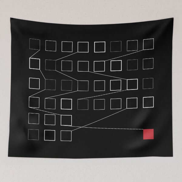 Item preview, Squares Thin Thick - White on Black designed and sold by MoN-TheSign.