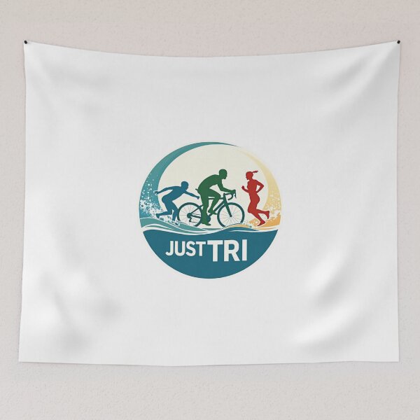 Item preview, JUST TRI – Triathlon Motivation Sticker for Endurance Athletes designed and sold by Triathlongram.