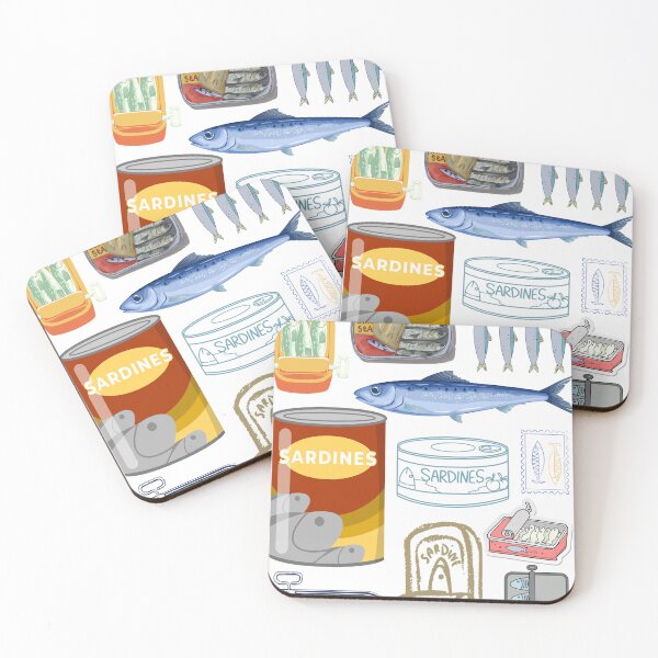 Item preview, Trendy Sardines Print  designed and sold by Thehatinthecat.