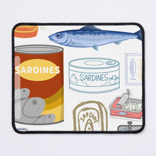 Item preview, Trendy Sardines Print designed and sold by Thehatinthecat.