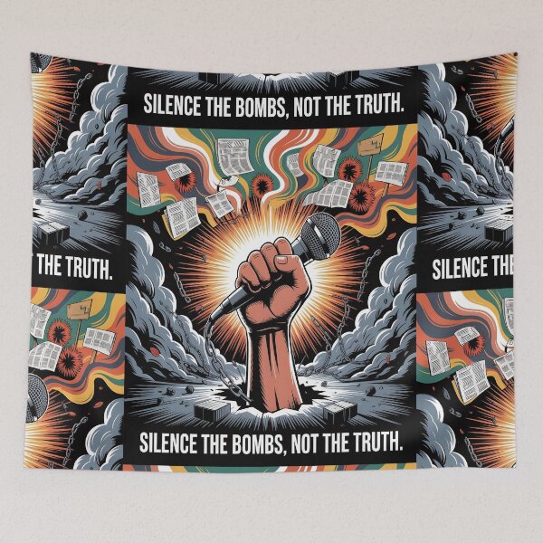Item preview, Silence the Bombs Not the Truth Protest T-Shirt  – Anti-War Free Speech  designed and sold by al21ex.