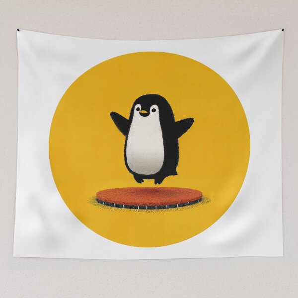 Item preview, Bouncy Penguin Joyride on a Trampoline designed and sold by ForeverPrintsOK.