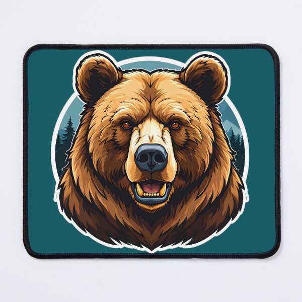 Item preview, Fierce Grizzly Bear In The Mountains designed and sold by BeachBreezyVA.