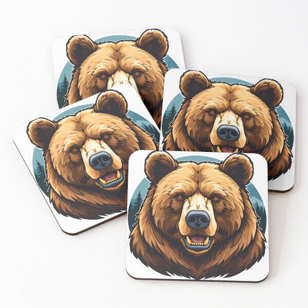Item preview, Fierce Grizzly Bear In The Mountains designed and sold by BeachBreezyVA.