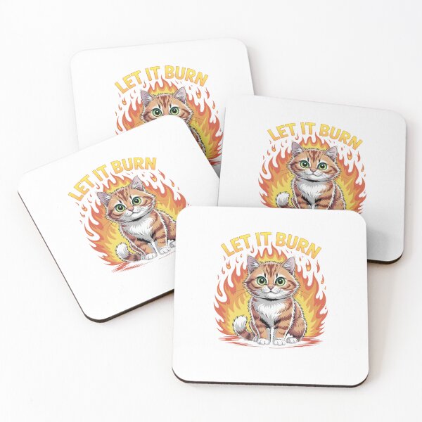 Item preview, Let It Burn Chaos Cat Meme designed and sold by Mateusz Majcherek.