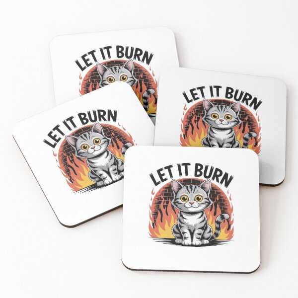 Item preview, Let It Burn Chaos Cat Meme designed and sold by Mateusz Majcherek.