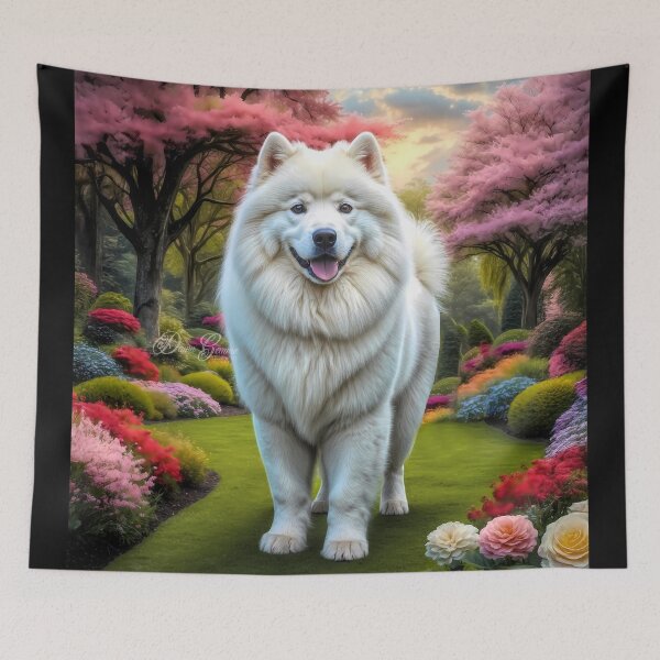 Item preview, Belle Samoyed Dog Portrait Painting designed and sold by Heart and Soul Studio.