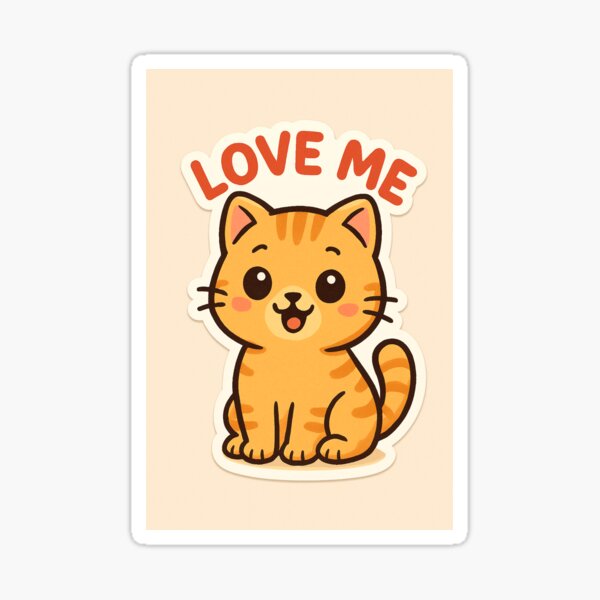 LOVE ME CAT Sticker
